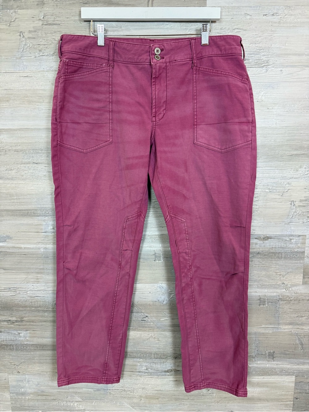 Pilcro Anthropologie The Wanderer Utility Pants 32 Berry Plum Pink Cotton